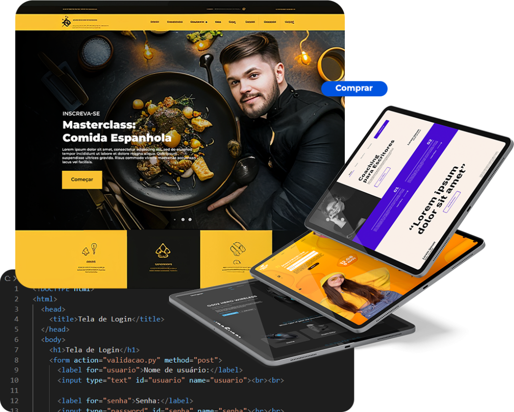 Criamos dua landingpage